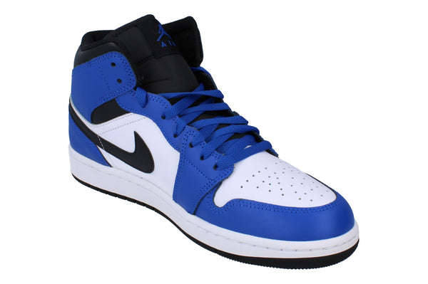 Nike Air Jordan 1 Mid Mens Trainers Dq8426  402 - Game Royal Black White 402 - Photo 0