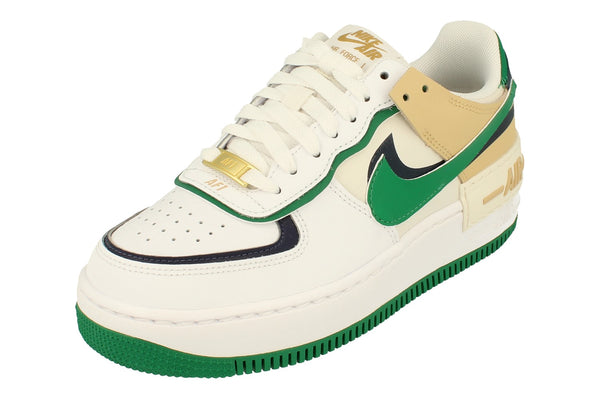 Nike Womens Air Force 1 Shadow Trainers Dz1847  102 - White Midnight Navy Malachite 102 - Photo 0