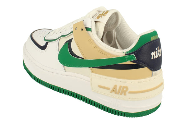 Nike Womens Air Force 1 Shadow Trainers Dz1847  102 - White Midnight Navy Malachite 102 - Photo 0