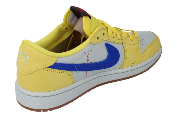 Nike Womens Air Jordan 1 Low Og Sp Travis Scott Trainers Dz4137 700 - Canary Racer Blue Light Silver 700 - Photo 0