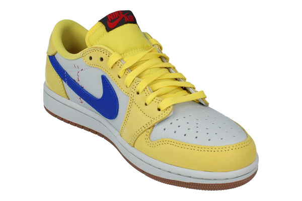 Nike Womens Air Jordan 1 Low Og Sp Travis Scott Trainers Dz4137 700 - Canary Racer Blue Light Silver 700 - Photo 0