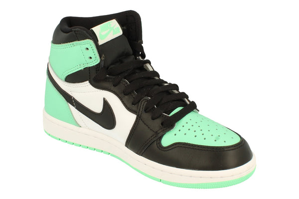 Nike Air Jordan 1 Retro High Og Mens Basketball Trainers Dz5485  130 - White Black Green Glow 130 - Photo 0