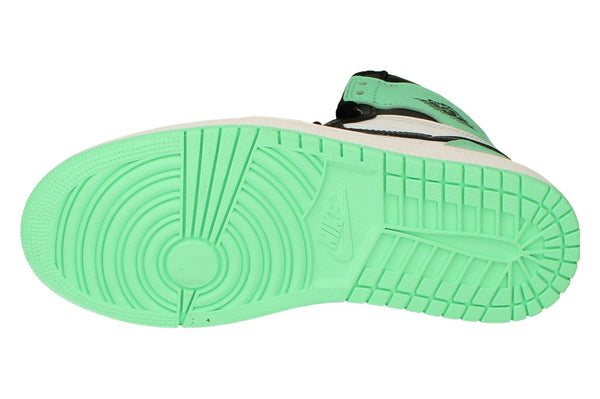 Nike Air Jordan 1 Retro High Og Mens Basketball Trainers Dz5485  130 - White Black Green Glow 130 - Photo 0