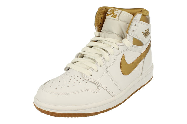 Nike Womens Air Jordan 1 Retro Hi Og Trainers Fd2596  107 - White Metallic Gold 107 - Photo 0