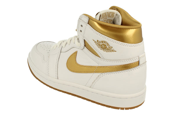 Nike Womens Air Jordan 1 Retro Hi Og Trainers Fd2596  107 - White Metallic Gold 107 - Photo 0