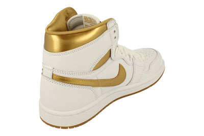 Nike Womens Air Jordan 1 Retro Hi Og Trainers Fd2596  107 - White Metallic Gold 107 - Photo 2