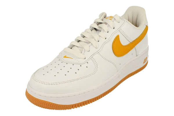 Nike Air Force 1 Low Retro QS Mens Trainers Fd7039  100 - White University Gold 100 - Photo 0