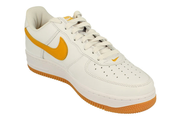 Nike Air Force 1 Low Retro QS Mens Trainers Fd7039  100 - White University Gold 100 - Photo 0