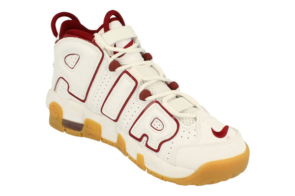 Nike Air More Uptempo GS Trainers Fj2846 100 - White Team Red Gum Light Brown 100 - Photo 0