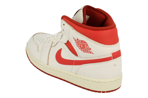 Nike Air Jordan 1 Mid SE Mens Trainers Fj3458  160 - White Lobster Dune Red Sail 160 - Photo 0
