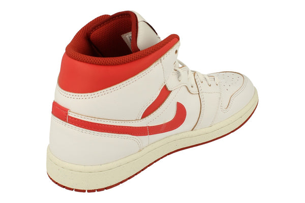 Nike Air Jordan 1 Mid SE Mens Trainers Fj3458  160 - White Lobster Dune Red Sail 160 - Photo 0