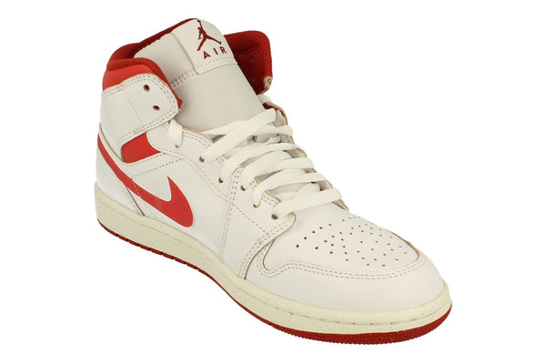 Nike Air Jordan 1 Mid SE Mens Trainers Fj3458  160 - White Lobster Dune Red Sail 160 - Photo 0