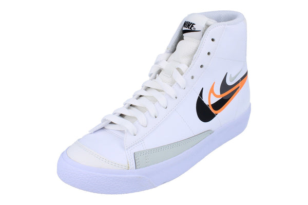 Nike Blazer Mid NN GS Trainers Fn7788  100 - White Black Bright Mandarin 100 - Photo 0