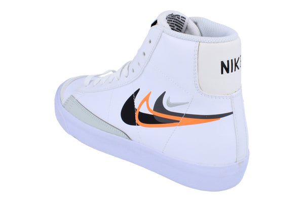 Nike Blazer Mid NN GS Trainers Fn7788  100 - White Black Bright Mandarin 100 - Photo 0