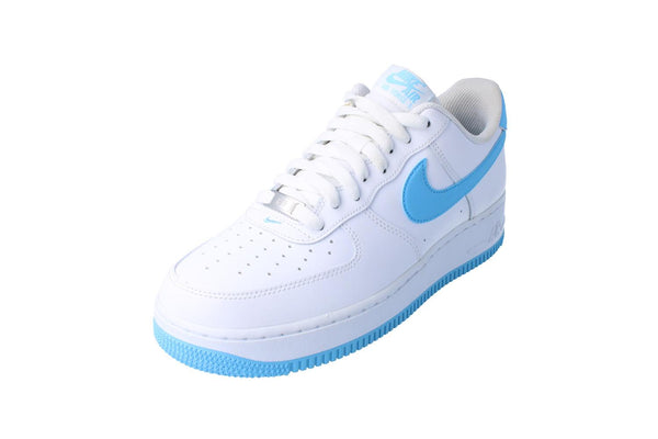 Nike Air Force 1 07 Mens Trainers Fq4296  100 - White Aquarius Blue 100 - Photo 0