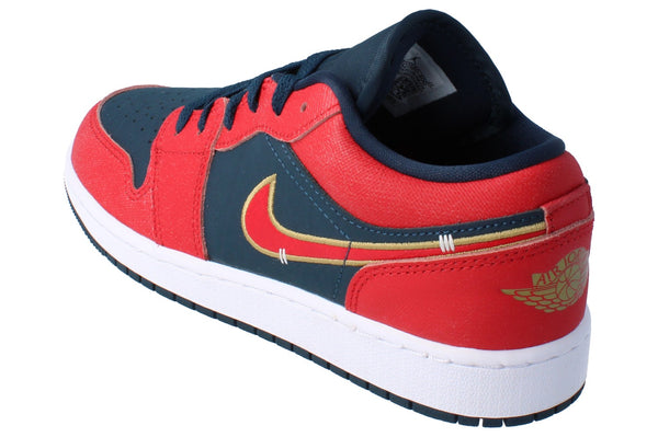 Nike Air Jordan 1 Low SE GS Trainers Fq7380  400 - Armory Navy Sport Red 400 - Photo 0