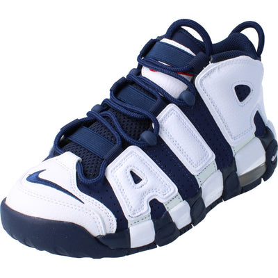 Nike Air More Uptempo GS Basketball Trainers Fv5371  100 - White Midnight Navy 100 - Photo 0