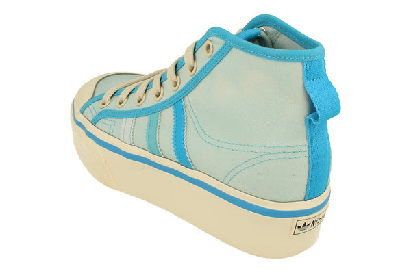 Adidas Originals Nizza Platform Mid Womens Trainers Sneakers GX4604 - Blue White Gx4604 - Photo 0