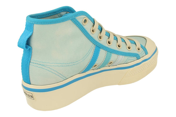 Adidas Originals Nizza Platform Mid Womens Trainers Sneakers GX4604 - Blue White Gx4604 - Photo 0
