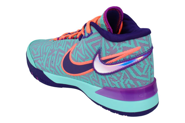 Nike Lbj Nxxt Genisus Mens Basketball Trainers Hf0712  300 - Hyper Turquoise Vivid Purple 300 - Photo 0