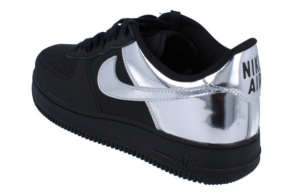 Nike Air Force 1 Low Retro Mens Trainers Hf2885 Sneakes Shoes 001 - Black Chrome Black 001 - Photo 0