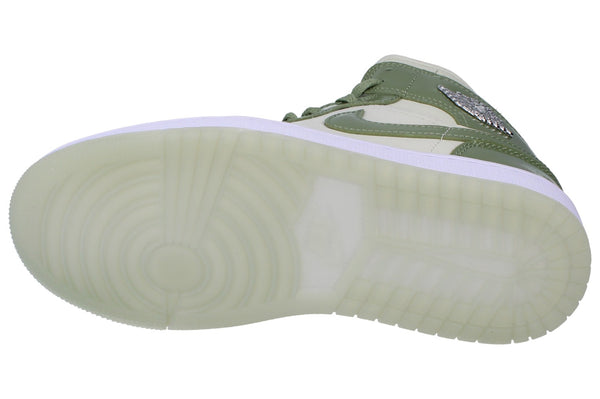 Nike Womens Air Jordan 1 Mid SE Trainers Hf4079 003 - Sea Glass Oil Green 003 - Photo 0