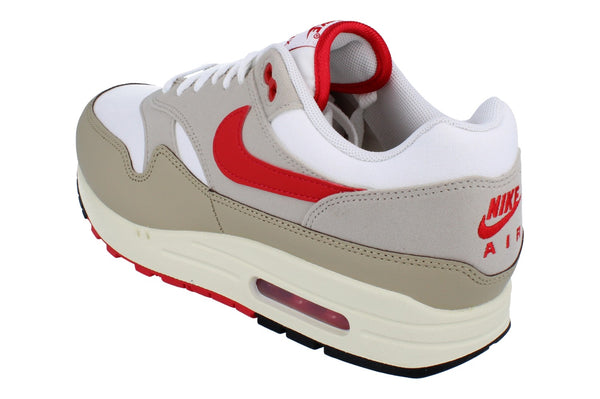 Nike Air Max 1 Mens Trainers Hf4312  100 - White University Red Cream 100 - Photo 0