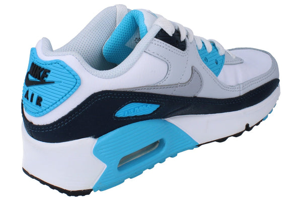 Nike Air Max 90 GS Trainers Hf6358 100 - White Wolf Grey Black 100 - Photo 0