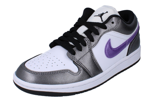 Nike Womens Air Jordan 1 Low SE Trainers Hj5910 105 - White Grape Ice Black 105 - Photo 0