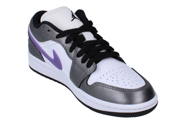 Nike Womens Air Jordan 1 Low SE Trainers Hj5910 105 - White Grape Ice Black 105 - Photo 0