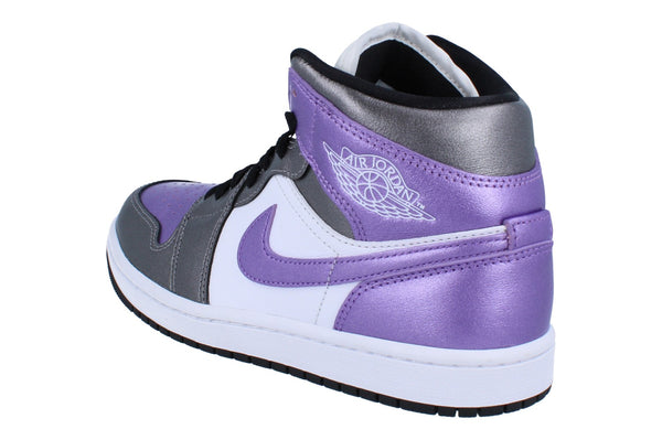 Nike Air Jordan 1 Mid SE Womens Trainers Hj5911 105 - White Grape Ice Black 105 - Photo 0