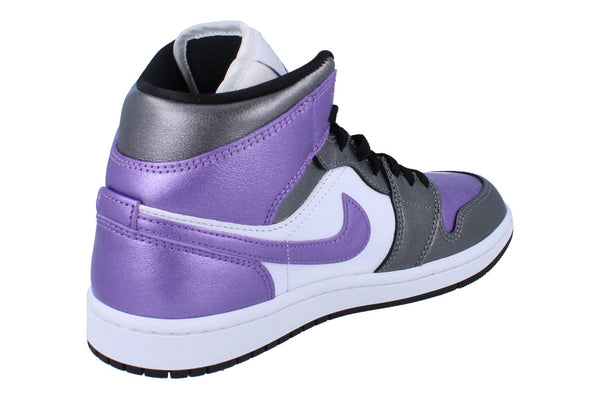 Nike Air Jordan 1 Mid SE Womens Trainers Hj5911 105 - White Grape Ice Black 105 - Photo 0