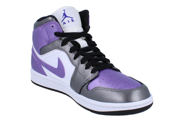 Nike Air Jordan 1 Mid SE Womens Trainers Hj5911 105 - White Grape Ice Black 105 - Photo 0