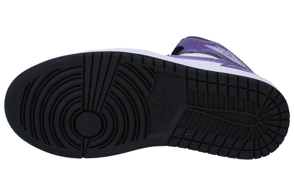 Nike Air Jordan 1 Mid SE Womens Trainers Hj5911 105 - White Grape Ice Black 105 - Photo 0