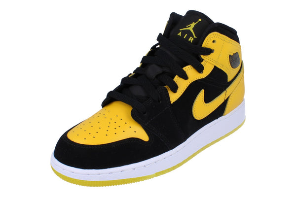 Nike Air Jordan 1 Mid SE GS Trainers Hj5940 071 - Black Varsity Maize White 071 - Photo 0