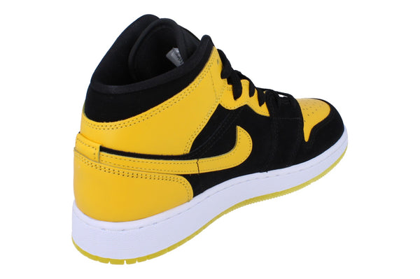 Nike Air Jordan 1 Mid SE GS Trainers Hj5940 071 - Black Varsity Maize White 071 - Photo 0