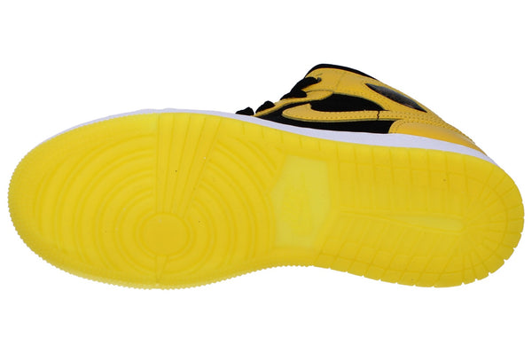 Nike Air Jordan 1 Mid SE GS Trainers Hj5940 071 - Black Varsity Maize White 071 - Photo 0