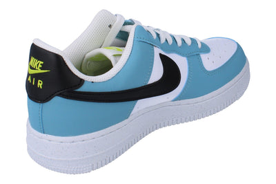 Nike Womens Air Force 1 07 Next Nature Trainers Hj9571 400 - Denim Turquoise Black White Cyber 400 - Photo 2