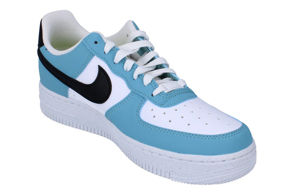 Nike Womens Air Force 1 07 Next Nature Trainers Hj9571  400 - Denim Turquoise Black White Cyber 400 - Photo 0