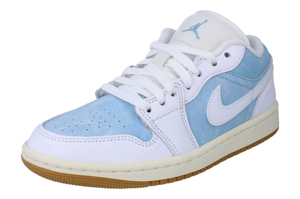 Nike Womens Air Jordan 1 Low SE Trainers Hq2004 400 - Worn Blue White 400 - Photo 0