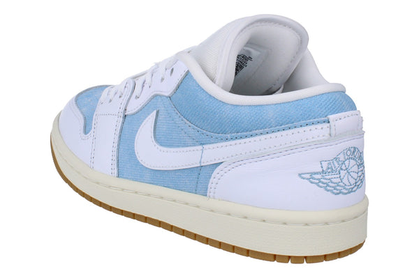 Nike Womens Air Jordan 1 Low SE Trainers Hq2004 400 - Worn Blue White 400 - Photo 0