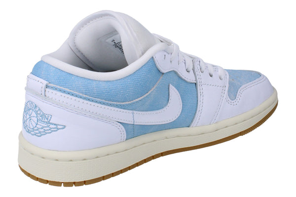 Nike Womens Air Jordan 1 Low SE Trainers Hq2004 400 - Worn Blue White 400 - Photo 0