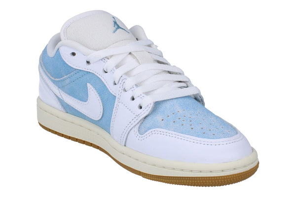 Nike Womens Air Jordan 1 Low SE Trainers Hq2004 400 - Worn Blue White 400 - Photo 0