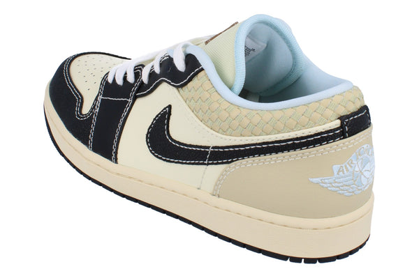 Nike Air Jordan 1 Low SE Mens Trainers Hq3437  101 - Coconut Milk Black Muslin 101 - Photo 0