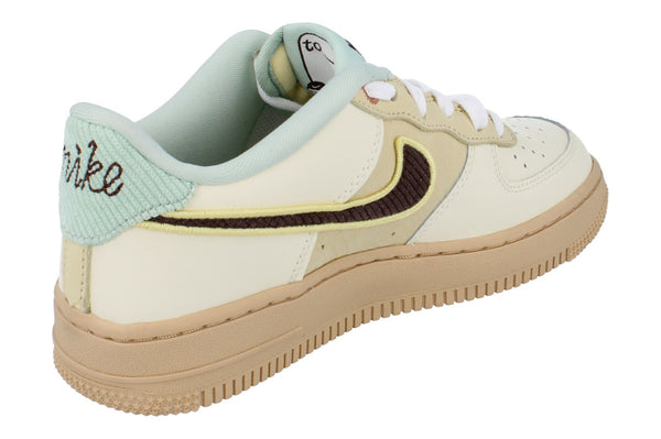 Nike Air Force 1 LV8 GS Trainers Hq3473 122 - Coconut Milk Baroque Brown 122 - Photo 0