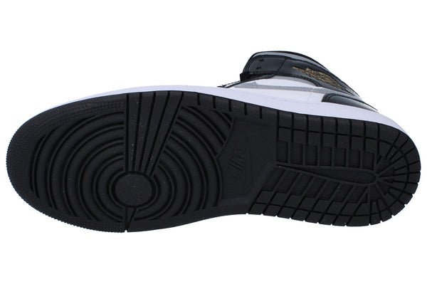 Nike Air Jordan 1 Mid SE Mens Trainers Hv0789  010 - Black Metallic Silver White 010 - Photo 0
