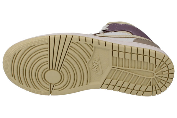 Nike Air Jordan 1 Mid Womens Trainers Hv2370  100 - Light Orewood Brown Team Gold Khaki 100 - Photo 0