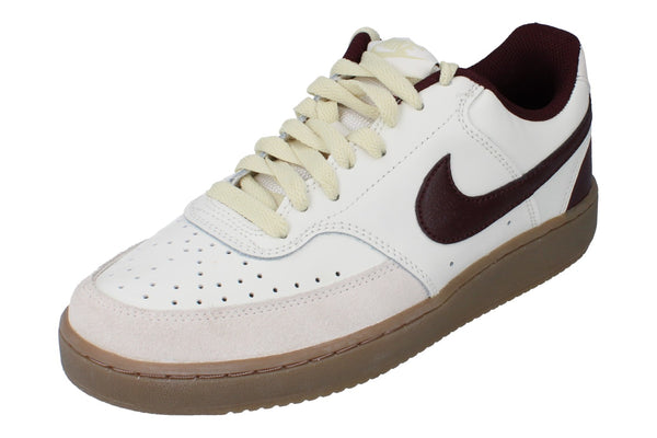 Nike Court Vision Lo Mens Trainers Hv2530 101 - Sail Burgundy Crush Light Khaki 101 - Photo 0