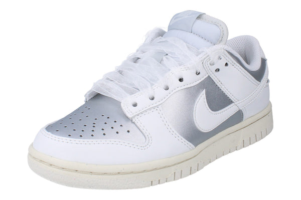 Nike Womens Dunk Low Next Nature Trainers Ib7311 Shoes  001 - Metallic Platinum Summit White 001 - Photo 0