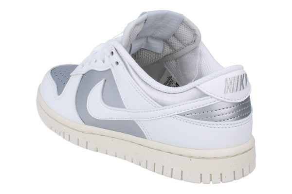 Nike Womens Dunk Low Next Nature Trainers Ib7311 Shoes  001 - Metallic Platinum Summit White 001 - Photo 0